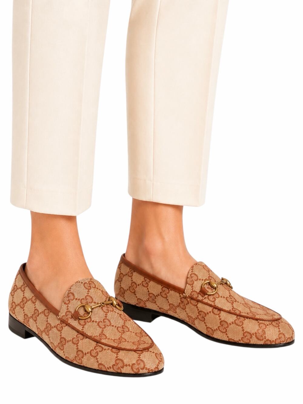 Gucci Jordaan GG Monogram Horsebit Loafer Ruggine Rust Size 40.5